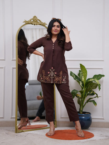 Premium cotton top with beautiful embroidery work (MDCO-07) (01)