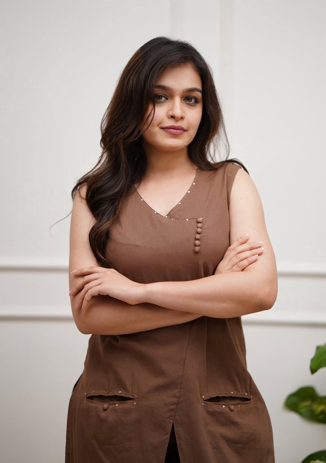 Premium cotton 60*60 top beautiful botton work with 2 pockets (MDCO-11)