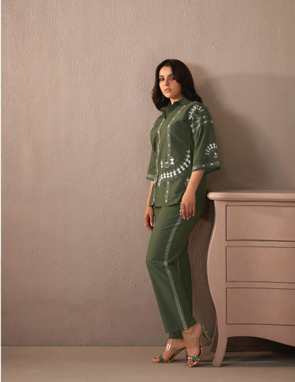 Premium cotton  top with beautifuly embroidery work (MDCO-14)