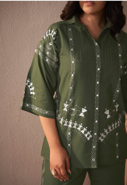 Premium cotton  top with beautifuly embroidery work (MDCO-14)