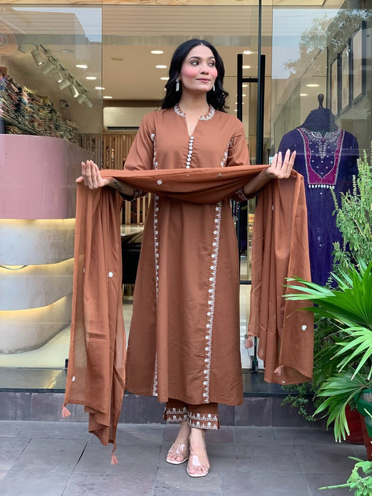 Beautiful  suit with beautiful embroidery hand work