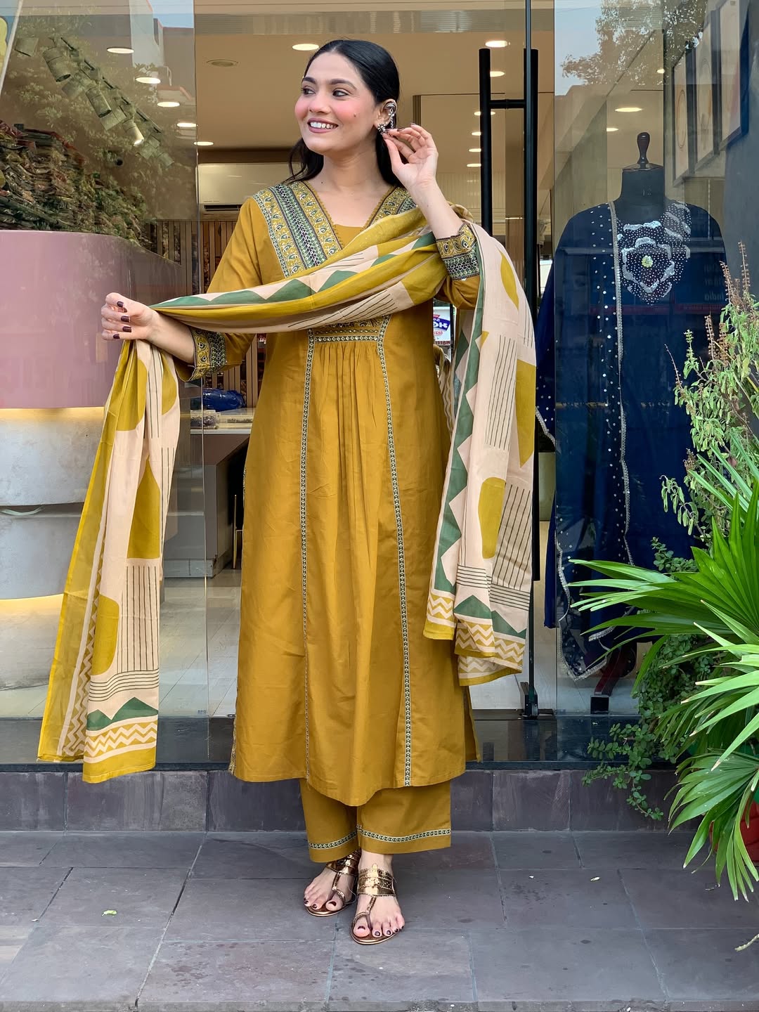 Cotton Kurta Pant Dupatta Sets (MD01)