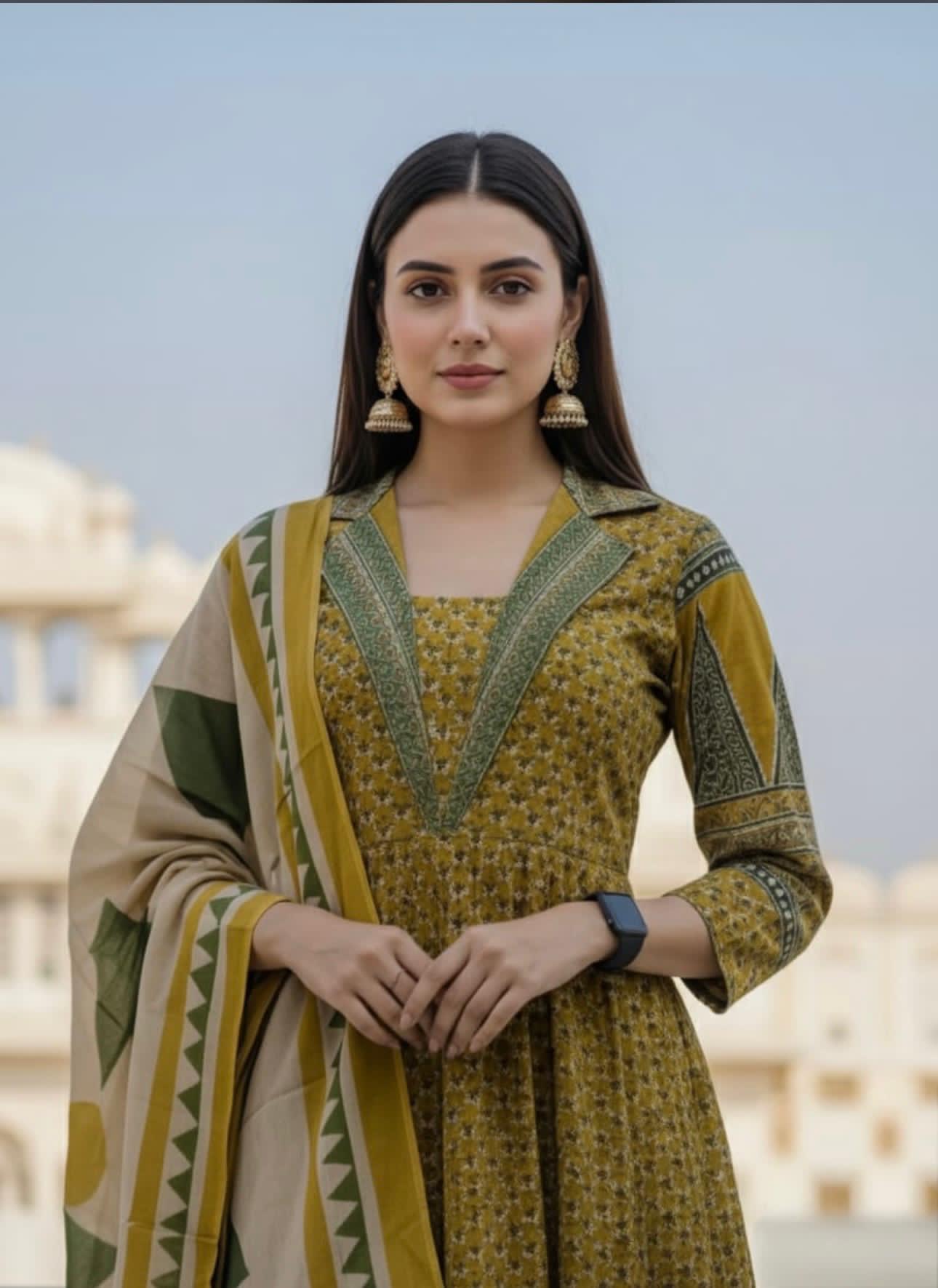 The intricate detailing on the yoke adds a touch of traditional charm (BMAD10)