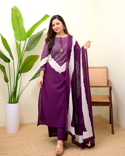 Featuring Beautiful Suit Sets in Pure Premium Micro Cotton With Pent Dupatta Set