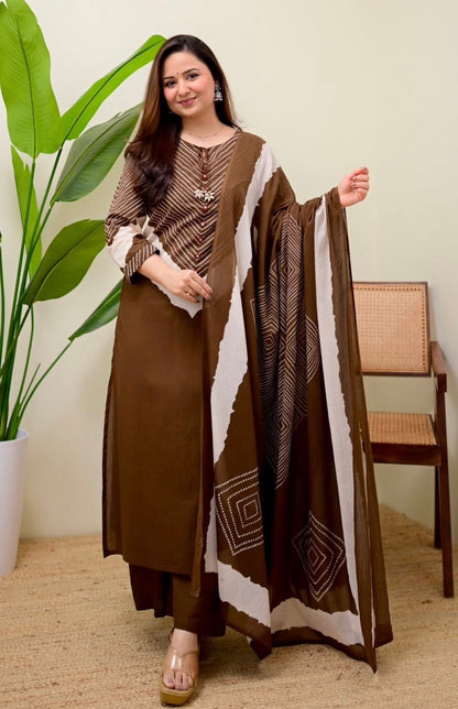 Featuring Beautiful Suit Sets in Pure Premium Micro Cotton With Pent Dupatta Set