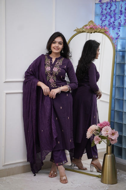 LAUNCHING COTTON KURTA PANT AND DUPATTA SET (SSK03)