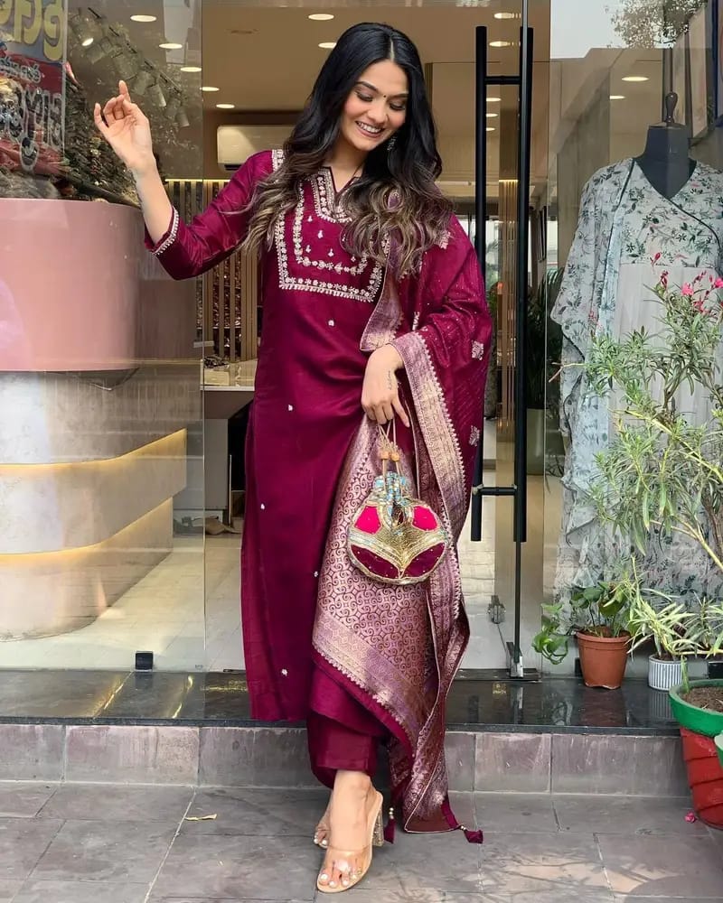 Beautiful Heavy Sequence Embroidery & Heavy Adda hand work all over kurti ( KT 02 )