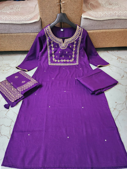 Beautiful Heavy Sequence Embroidery & Heavy Adda hand work all over kurti ( KT 02 )