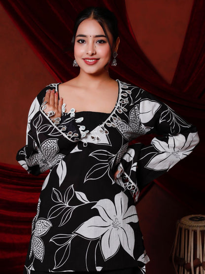 Festive Elegance with this Stunning Maroon Floral Coord Set
