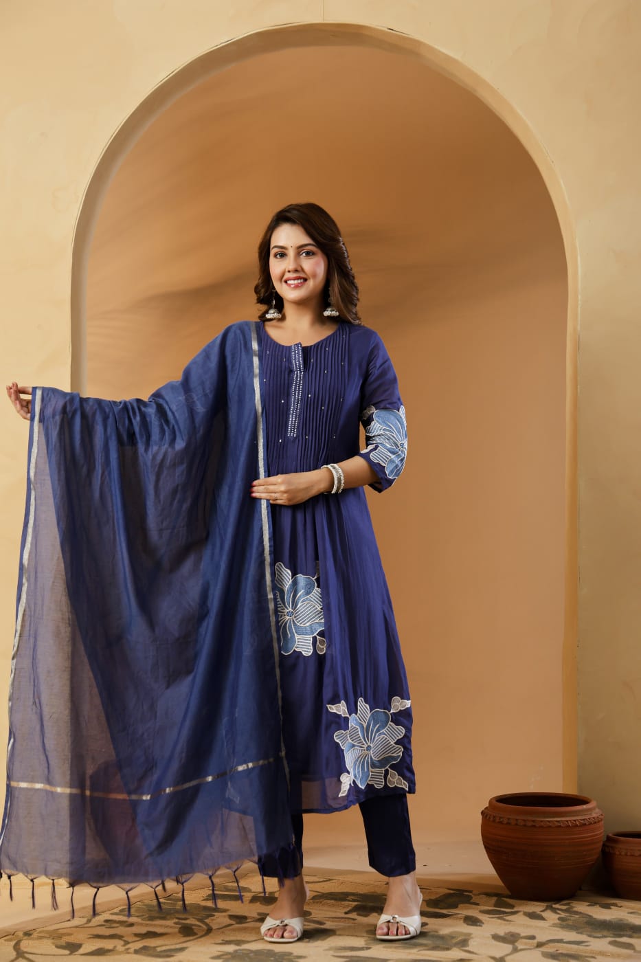 Beautiful Cotton Fabric Heavy Embroidered Work (BMNAM01)