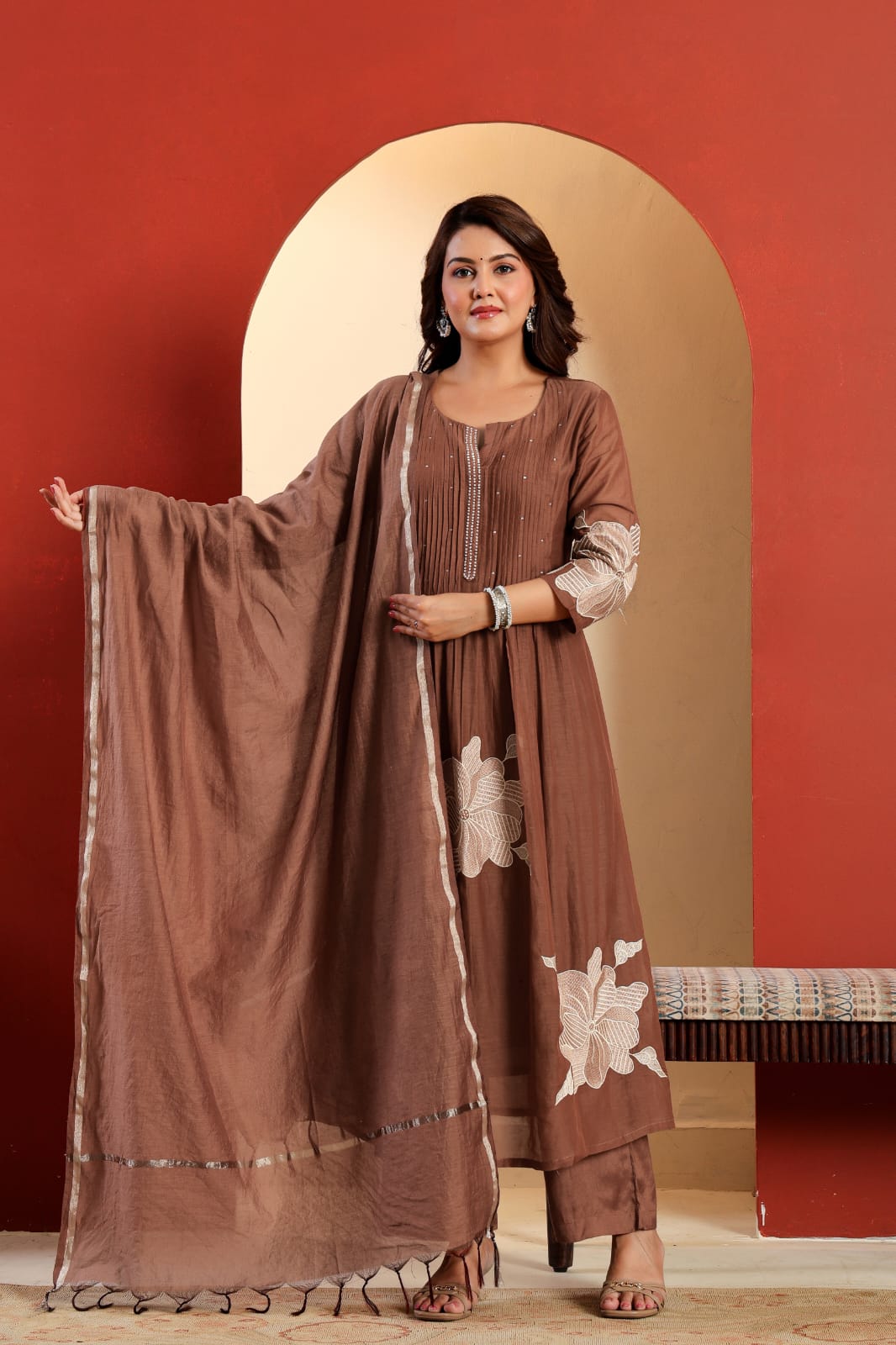 Beautiful Cotton Fabric Heavy Embroidered Work (BMNAM01)