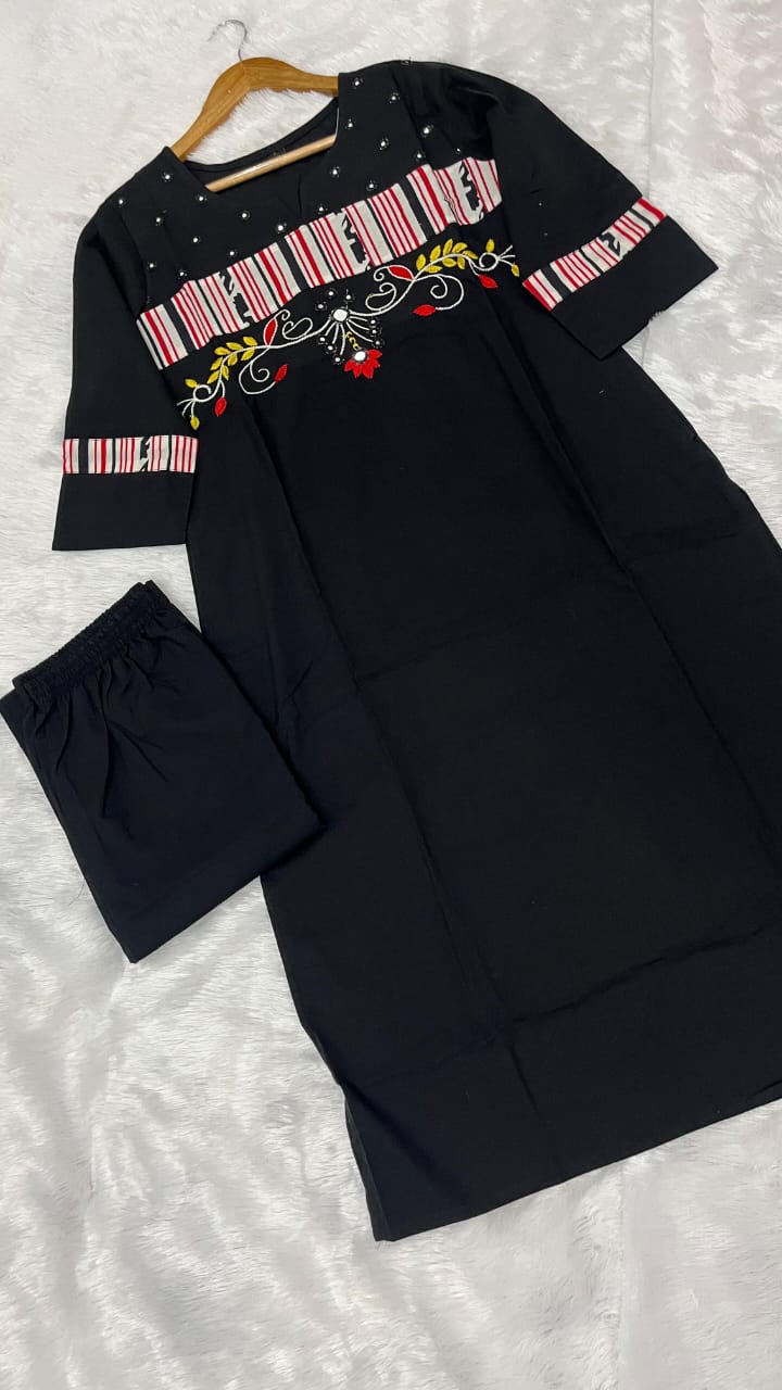 Elegant Red & Black Kurta Sets with Printed Dupattas Traditional Festive Ethnic Wear for Women (BMKHA08)