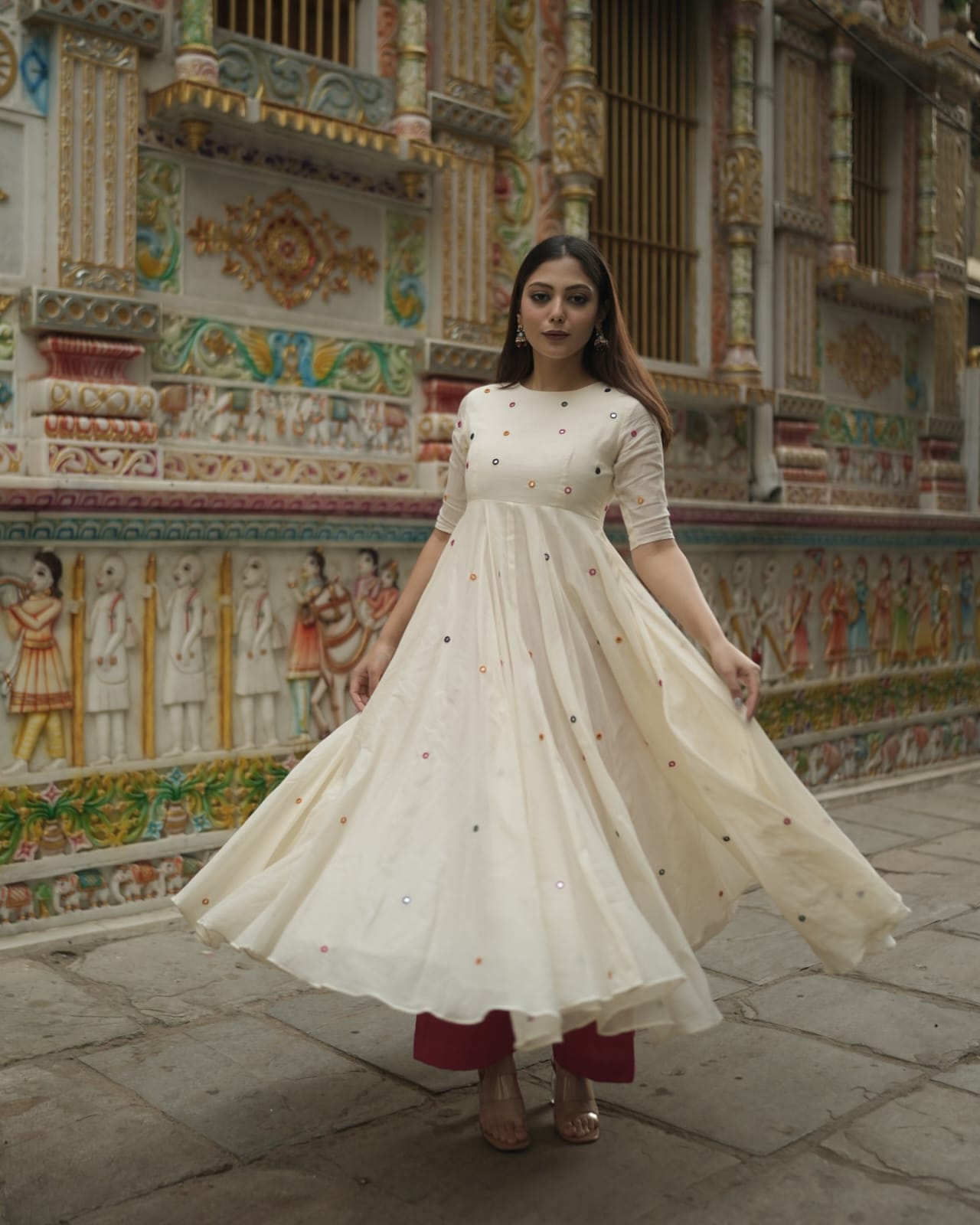 We are Launching Anarkali suit Festival Session Special Cotton anarkali Fabric 2 ps design (KHA01)