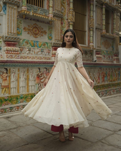 We are Launching Anarkali suit Festival Session Special Cotton anarkali Fabric 2 ps design (KHA01)