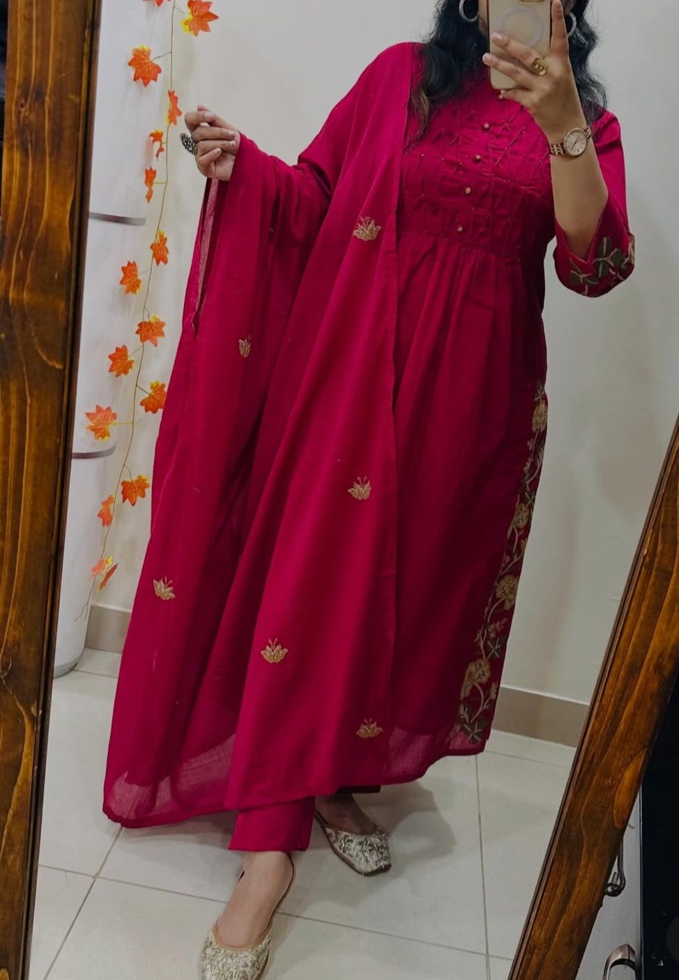 Premium Straight Kurta Pant Set with Machine Embroidery and Soft Dupatta (MAD001)
