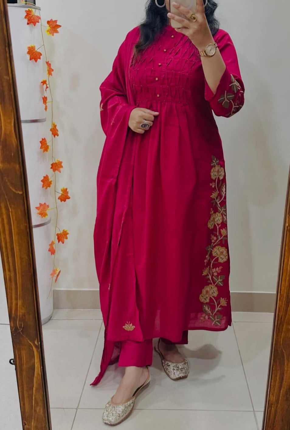 Premium Straight Kurta Pant Set with Machine Embroidery and Soft Dupatta (MAD001)