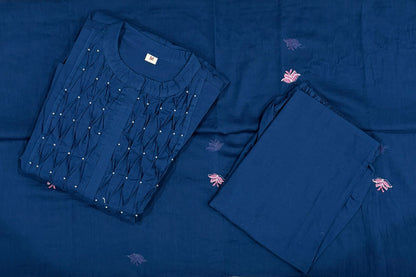 Premium Straight Kurta Pant Set with Machine Embroidery and Soft Dupatta (MAD001)