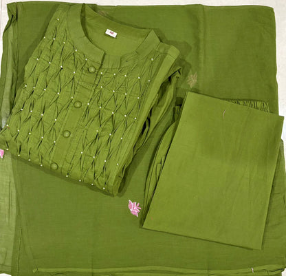 Premium Straight Kurta Pant Set with Machine Embroidery and Soft Dupatta (MAD001)