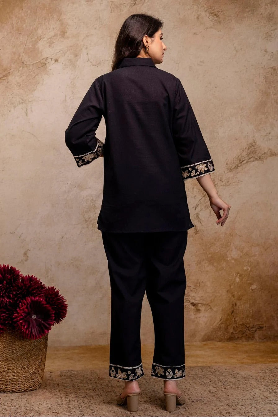 Comfortable Cotton Flex Embroidered Co-Ord Set for Casual & Festive Wear (HMD04)