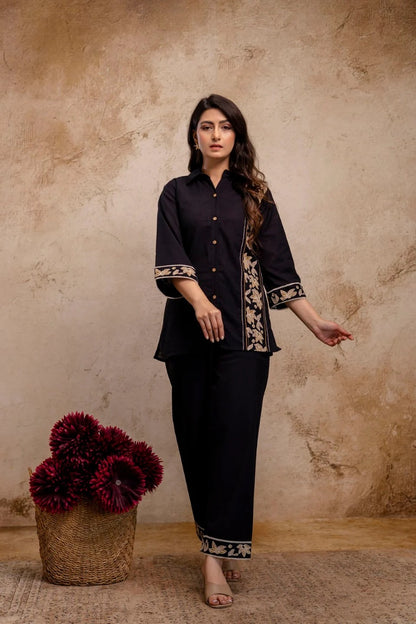 Comfortable Cotton Flex Embroidered Co-Ord Set for Casual & Festive Wear (HMD04)