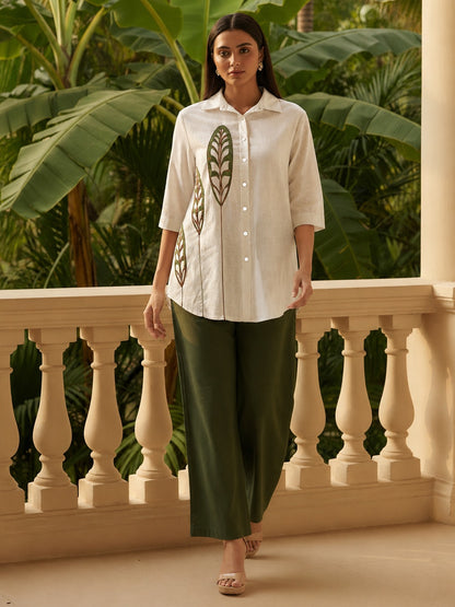 Designer Cotton Flex Embroidery Work Co-Ord Set with Matching Pant (HMD02)