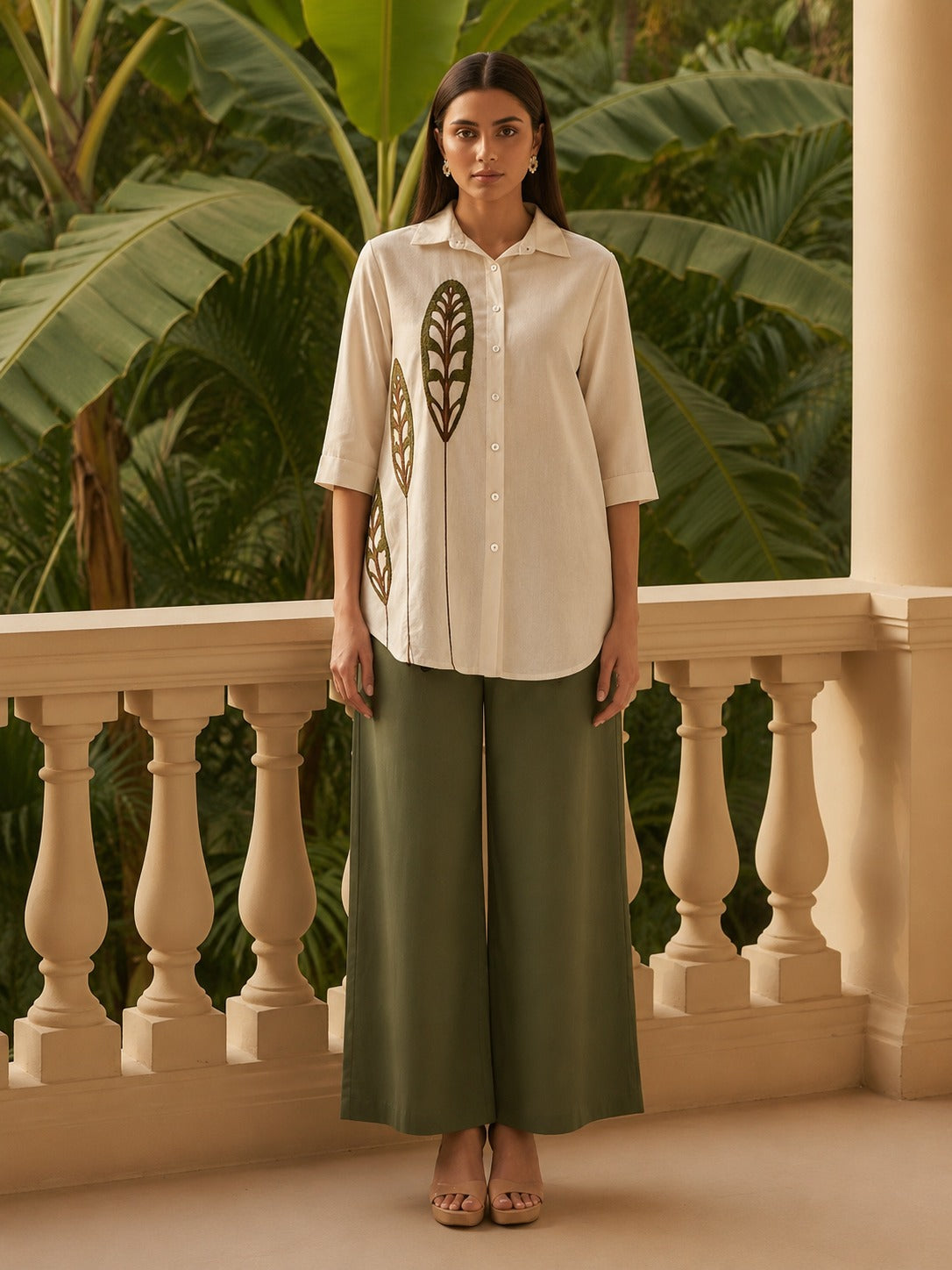 Designer Cotton Flex Embroidery Work Co-Ord Set with Matching Pant (HMD02)